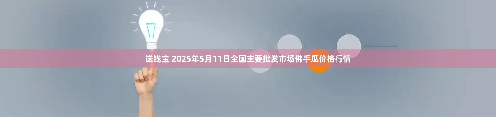 送钱宝 2025年5月11日全国主要批发市场佛手瓜价格行情
